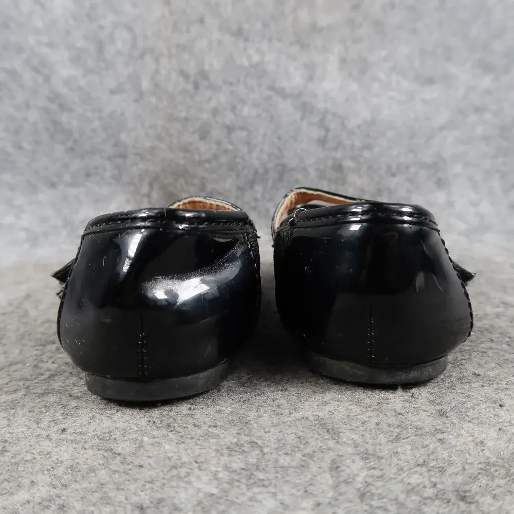 Smart Fit Shoes Toddler Baby 6 Mary Jane Ballet Flats Black Patent Bow Girls